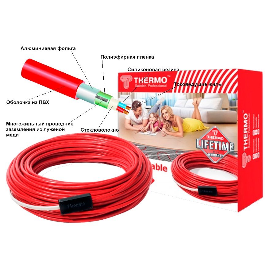 Нагревательный кабель Thermocable SVK-20 012-0250 12 м 250 Вт