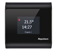 Программируемый термостат RAYCHEM SENZ WIFI с сенсорным экраном и поддержкой беспроводного подключения WiFi для теплого пола