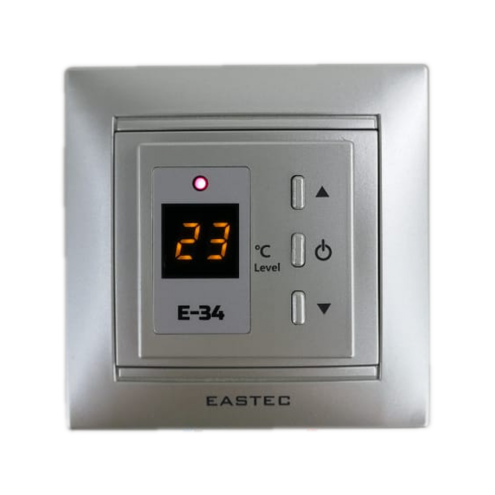 Терморегулятор EASTEC E-34 серебро (Встраиваемый 3,5 кВт)